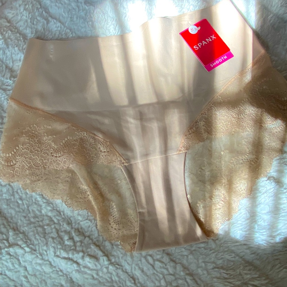 NWT Spanx Lace Hi-Hipster in Soft Nude sz XL